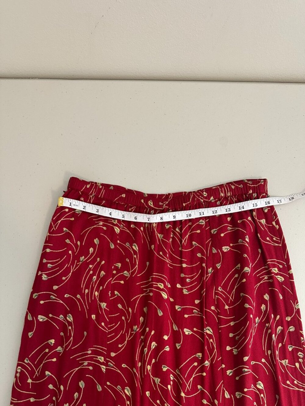 Vintage Putumayo Red Floral Maxi Skirt Women’s Large Boho Romantic 90s - Picture 7 of 8